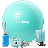 Tumaz Birth Ball - Birthing Ball for Pregnancy & Labor - Including Birthing Ball/Peri Bottle/Yoga Strap/Non-Slip Socks - Pregnancy Ball for Exercises Set with Quick Foot Pump & Instruction Poster