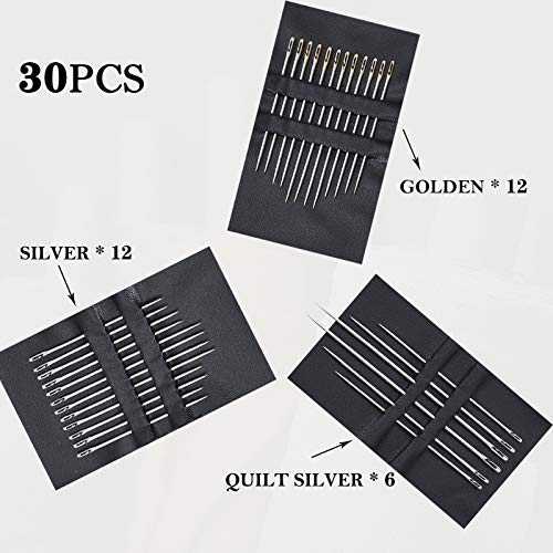 30Pcs SelfThreading Sewing Needles, Embroidery Needles, HighLevel 3