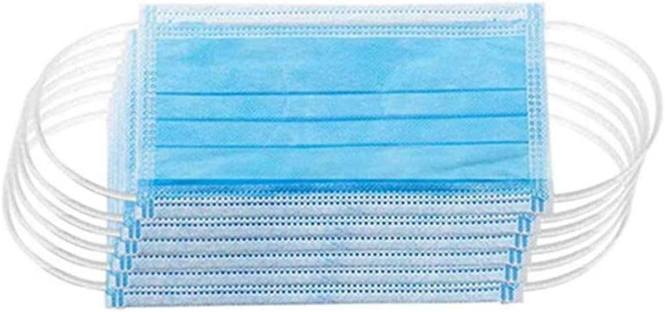 Face Mouth Mask, 10PCS Disposable Mask Anti-dust Earloop Mask for Men Women (Blue)