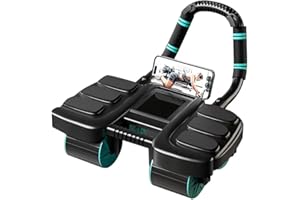 PQEERT 2025 New Automatic Rebound Ab Roller Wheel with Elbow Support & 4-Wheel Design - Core Exercise Equipment for Home Gym, Abdominal Workout Machine for Men/Women, Belly Fat Burner,Portable Fitness Roller Wheel