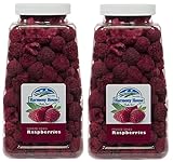 Harmony House Foods Freeze-Dried Whole Raspberries (3.5 oz, Quart Size Jar) - Set of 2