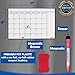 Smart Magnetic Dry Erase Calendar - Refrigerator Whiteboard Monthly Planner Will Organize Your Life to a Tee – 17” x 11” Board for Fridge, Eraser, 3 Markers – Bonus 3 Magnetic Photo Frames – by RBSD
