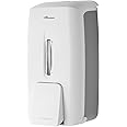 PLUSSEN Soap Dispenser Wall Mount Adhesive Commercial Soap Dispenser 800ml No Drill Hand Sanitizer Dispenser for Bathroom Support Liquid and Gel,White-PN9088