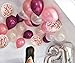 Bachelorette Party Decorations Balloons 40 Pack 12 Inch White Rose Gold Burgundy Latex Balloons with Confetti Balloon for Baby Shower Bridal Shower Wedding Party Supplies
