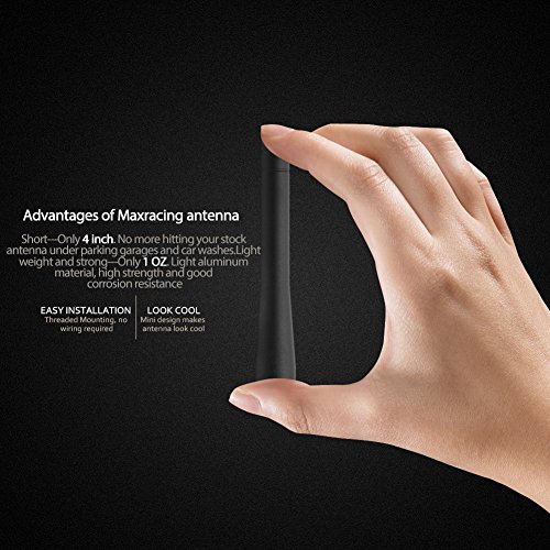 Maxracing Short Aluminum Antenna Compatible with 07 to 2015 Toyota FJ Cruiser