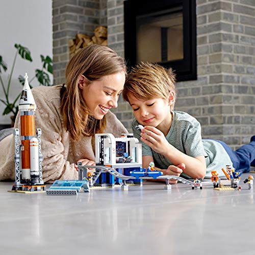 51EayAoAzSL LEGO City Space Deep Space Rocket and Launch Control 60228 Model Rocket Building Kit with Toy Monorail, Control Tower… - Image 4
