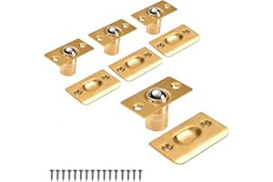 Mousike Cabinet/Closet Door Ball Catch,Stainless Steel Adjustable Ball Catch Door Hardware (Gold-4Pack, Gold)