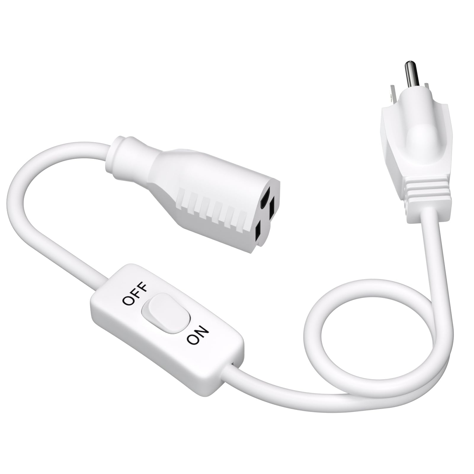 Photo 1 of **UNTESTED**
STARELO Extension Cord with Switch 3-Prong Indoor White Extension Cord,18AWG,Control Switch ON/Off 3A 125V NEMA 5-15R Grounded Plug Receptacle.?3FT White?