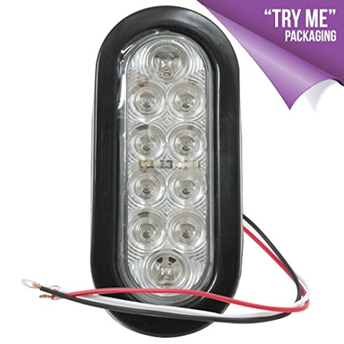 Blazer C562CRTM LED 6-Inch Oval Stop/Tail/Turn/Park Red Light - Clear