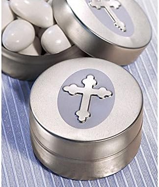 12 Silver Cross Design Mint Tins