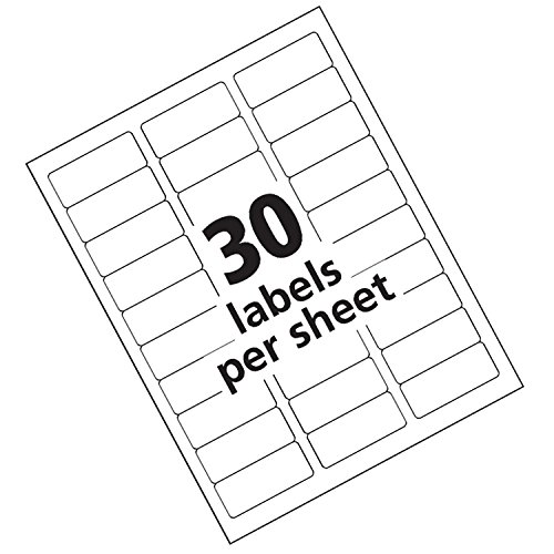 Parts Flix Premium Quality Fast Peel Address Labels for Laser/Inkjet Printers. (1 x 2-5/8, 3000 Labels)