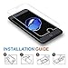 iPhone 7 Screen Protector, 2-Pack H&T(TM) Ultra Thin 9H iPhone 7 Crystal Clear Tempered Glass Screen Protector Cover [3D Touch Compatible] 2.5D HD Glass Film [Anti Scratch] Slim for iPhone 7 4.7 Inch