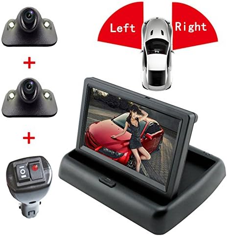 4.3 LCD Rear View Monitor Front /Forward looking Camera Blindspot Cameras Vehicle Camera For Car (4.3 LCD +Left Camera+Right Camera)