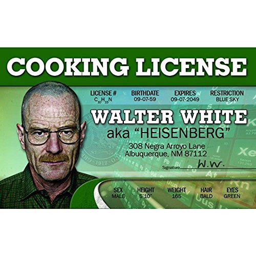 Signs 4 Fun Nwwid Walter White's Driver's License