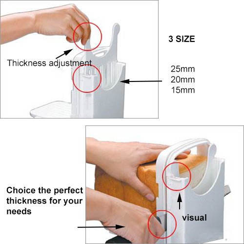 Bread Cutter Bread Slicer Toast Bread Slicer Manual Bread Slicer Bread Cutter for Homemade Bread Slicer Guide Bread Cutter Adjustable Toast Slicer Foldable Bread Slicer by MSART