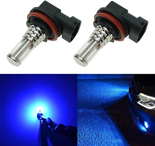Calais Extremely Bright H11 36W LED High Power Blue 3 COB LED DRL Fog Light Bulbs Plug-n-Play(pack of 2)