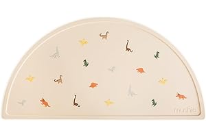 mushie Silicone Placemat for Kids | BPA-Free Non-Slip Design (Dinosaurs)