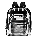 CBS CBP-03 B0055IQT5M Large Clear Backpack Black