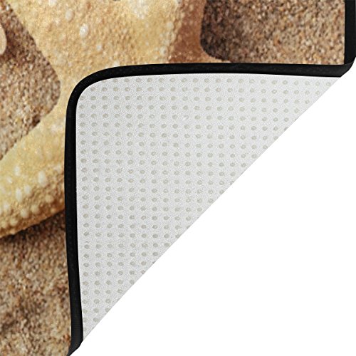 ALAZA-Sandbeach-Starfish-Shell-Tropical-Area-Rug-Rugs-for-Living-Room-Bedroom-7-x-5 ALAZA Sandbeach Starfish Shell Tropical Area Rug Rugs for Living Room Bedroom 7' x 5'