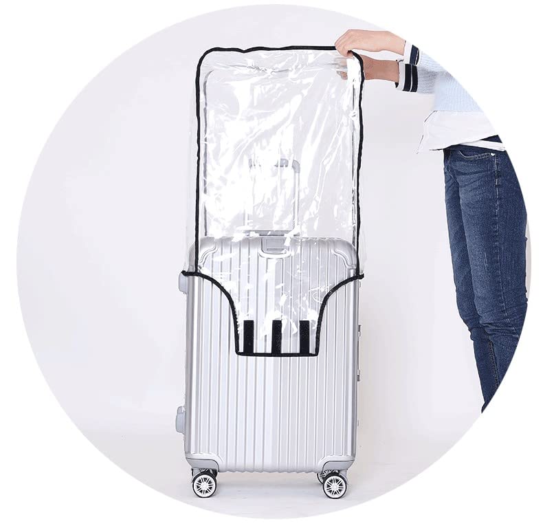 Clear PVC Luggage Cover Protectors - Transparent Waterproof Suitcase Sleeve for 20