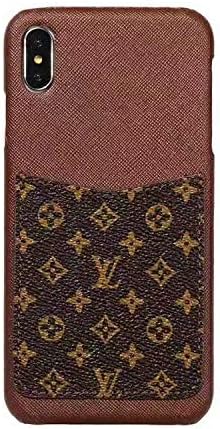 Small Monogram - New Elegant Luxury Designer PU Leather Classic Style Protective Case Cover Anti Scratch Drop Protection for Apple iPhone (iPhone X/XS)