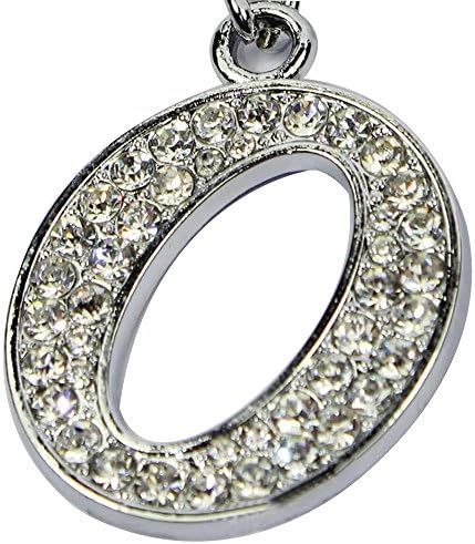 A-Z New Bling Alphabet Letter Metal Keyring Sparkly Diamante 26 Letter Keychain-O