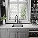 VIGO Edison 19'' H Single Handle Pull-Down Sprayer Kitchen Faucet in Stainless Steel and Matte Black-VG02001STMB