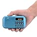 Yorek Portable Mini FM Radio Player, Digital Media Speaker, MP3 Music Player Support Micro Sd Card / USB Disk with LED Screen Display (Blue)