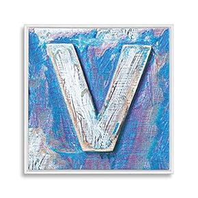 Framed Canvas Wall Art Alphabet Canvas Prints Home Artwork Decoration for Living Room,Bedroom - 16x16 inches