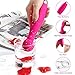 OOPSIX Cordless Electric Personal Womens Mini with 9 Power Vibration, Handheld Rechargeable Body Wand Massager for Back Muscle Relief Rose Purple