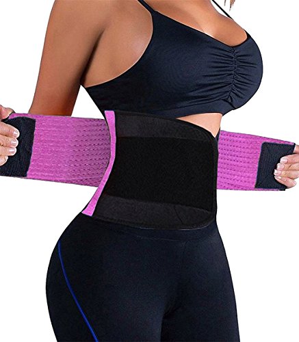 Gepoetry Waist Trainer Belt Waist Cincher Trimmer Slimming Body Shaper Belts Sport Girdle For Women (Small, Purple2)