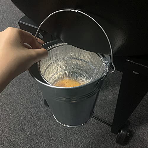 Entsong 20 Pack Foil Grease Bucket Liner, Compatible with Traeger Wood