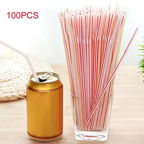 Drinking Straws - 2019 S 100pcs Curved Plastic Drinking Straw Cocktail Lounge Wedding Birthday Party Special Summer - Straight Cocktail Drink Reusable Straw Caps Holder Drinking Dispenser Dis