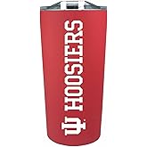 Campus Colors NCAA Stainless Steel Tumbler perfect for Gameday - 18 oz - Double Walled - Keeps Drinks Perfectly Insulated (Indiana Hoosiers - Crimson)