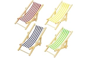 Mini Folding Beach Chair Dollhouse Miniature M
