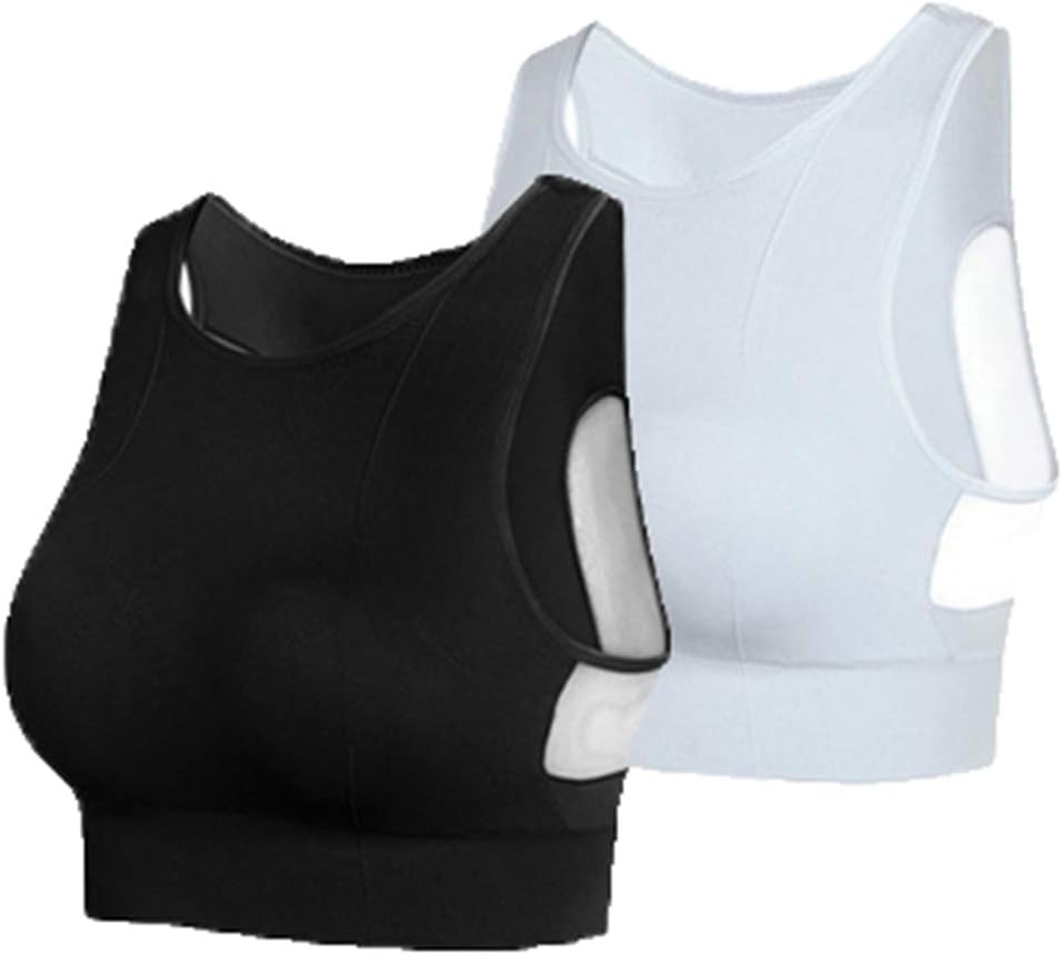 IMAGL 1/2 Pack Sports Bras for Women Longline Sports Bra Low Impact Workout Bras - Yoga Pilates Gym