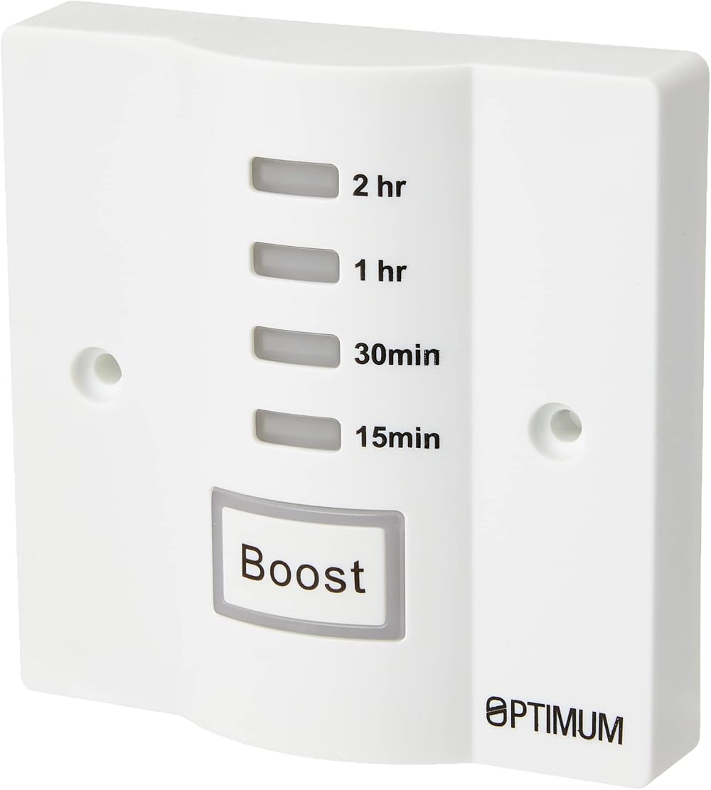 Optimum Energy Saving Electronic Time Switch 2 Hour Boost Timer Socket Mount
