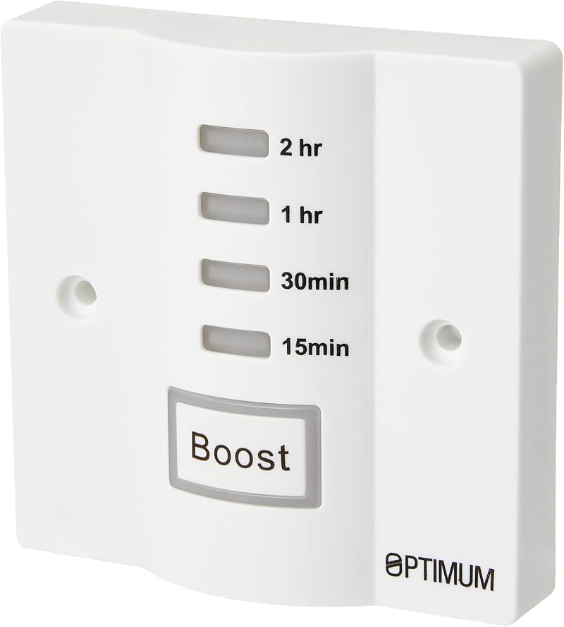 Optimum Energy Saving Electronic Time Switch 2 Hour Boost Timer Socket Mount