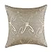 Euphoria Cushion Covers Pillows Shell Contemporary Modern Style Brown Texture Ground Gold Abstract Design 17" X 17"