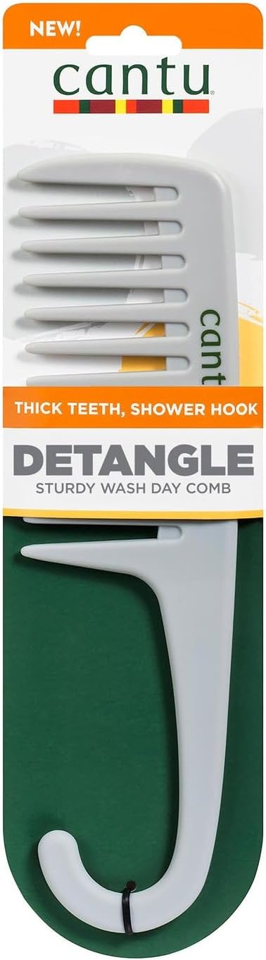 CANTU Sturdy Detangle Comb with Shower Hook for Hair Care