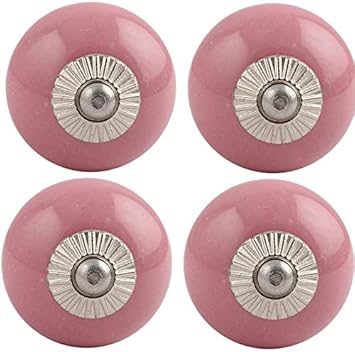 Indian Shelf Handmade Ceramic Round Kitchen Knobs Solid Drawer