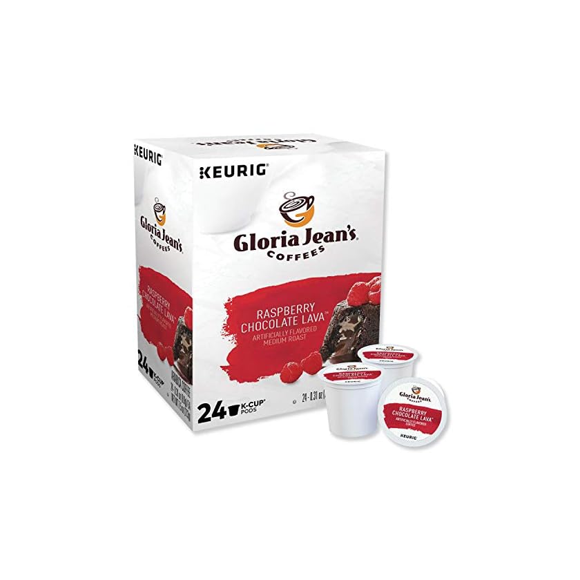 Gloria Jean's Coffees Raspberry Chocolate Lava, SingleServe Keurig KCup Pods, Flavored Medium