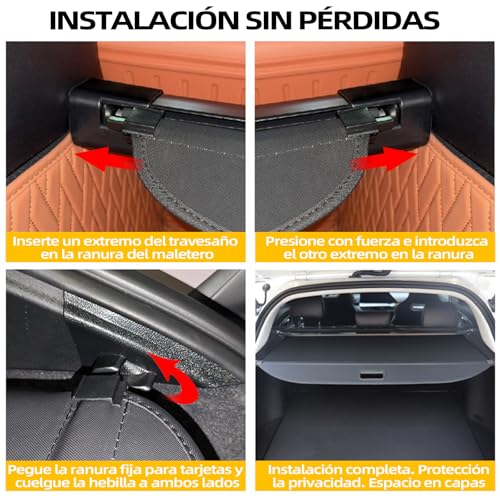 AUERQXZ Coche Funda retráctil para maletero de seguridad,compatible con modelos Seltos 2024-2025.Maletero Trasero Protección de Seguridad,Impermeable,piezas de automóvil.