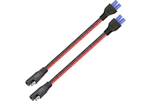 ZHOFONET 10AWG SAE to EC5 Female Plug,2pack EC5 Female Connector to SAE Power Automotive Adapter,Suitable for Solar Battery Car Battery,30cm