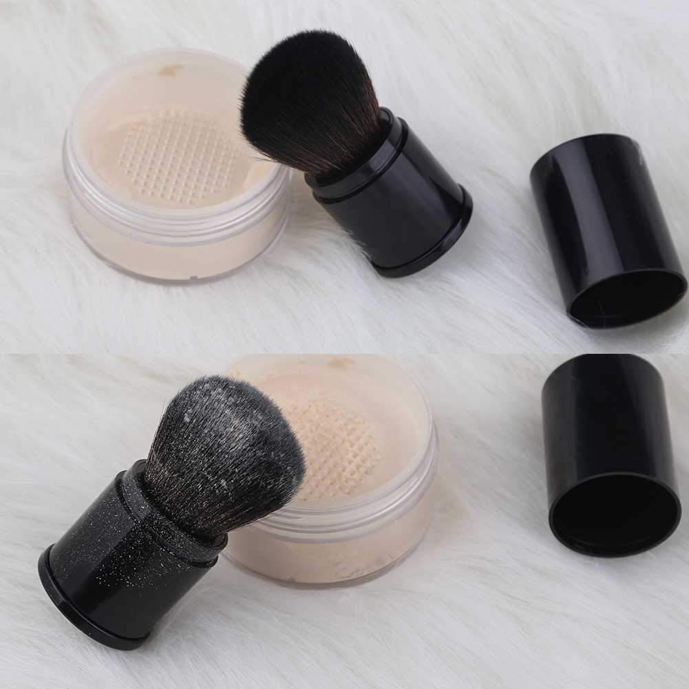 Retractable Kabuki Makeup Brush Powder Brushes Foundation Travel Foundation Brush for Blush Bronzer & Powder: Beauty