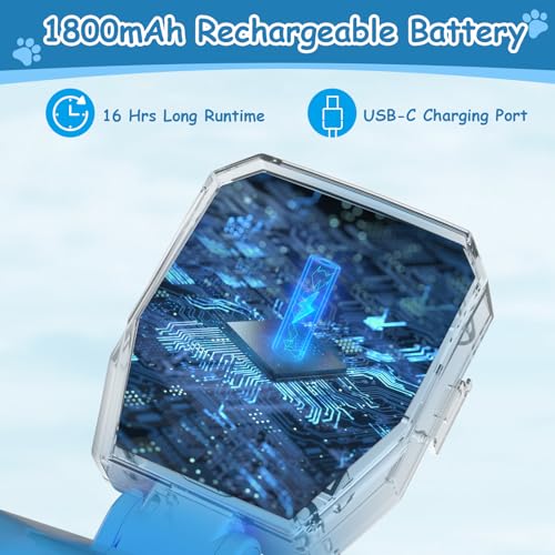 【Type-C】 Metal Detector for Children, OMMO Rechargeable Metal Detector with Fun LCD Screen, 72-100 cm Adjustable for Children, IP67 Light Metal Detectors, Outdoor Exploration (Blue)