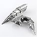 JOVIVI 2pcs Men's Silvery Armour Knuckle Full Finger Double Ring Punk Rock Gothic Cool