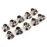 10 Pcs 3D Alloy Charm Rhinestones Crystal Nail Art Tips Manicure DIY Decoration