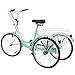 H&ZT Adult Tricycle Trike 7 Speed 3 Wheel Bike with Large Basket and Maintenance Tools, 24/26 Inch Wheel Size Bike Trike, Men’s Women’s Cruiser Bike (Cyan, 1-Speed, 26 Inch)thumb 3