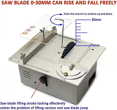 ZHJIUXING HO Mini TischkreissäG,Professional Kleine TischsäGer,FüR Holzschnitzerei Modell Handgemacht,10000rpm Zum… – Bild 6